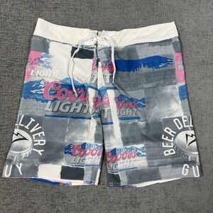 Coors Light Beer Mens Swim Trunks Shorts Drawstring Beach Stretch Sz 40-42* (36)